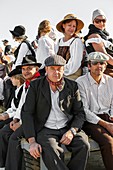 France, Gard, Aigues Mortes, Aigues Mortes festivity, spectators at bullfights