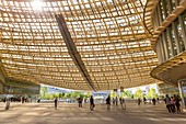 France, Paris, the canopy of the Forum des Halles made of glass and metal, designed by Patrick Berger and Jacques Anziutti and inaugurated on 5 April 2016
