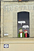 Frankreich, Charente, Angouleme, Spaziergang durch die bemalten Wände, bemalte Wand Les Pieds Nickelés de Pellos