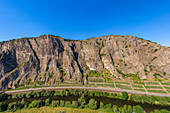 Luftaufnahme des Rotenfels, Ebernburg, Bad Kreuznach, Nahetal, Rheinland-Pfalz, Deutschland