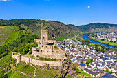 Luftaufnahme der Niederburg in Kobern-Gondorf, Mosel, Rheinland-Pfalz, Deutschland