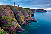 Cap Frehel lighthouse at sunset. Brittany, France.