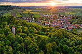 Luftbild von Castell, Kitzingen, Unterfranken, Franken, Bayern, Deutschland, Europa