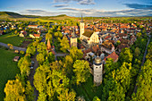 View of the old town of Iphofen, Kitzingen, Lower Franconia, Franconia, Bavaria, Germany, Europe