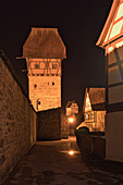 Blick auf Bäuerlinsturm in Dinkelsbühl, Ansbach, Mittelfranken, Franken, Bayern, Deutschland, Europa