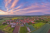 Blick auf Hoheim am Abend, Kitzingen, Unterfranken, Franken, Bayern, Deutschland, Europa