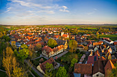 Blick auf den Altort von Markt Einersheim, Kitzingen, Unterfranken, Franken, Bayern, Deutschland, Europa