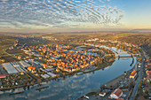 Blick auf das südliche Maindreieck, Segnitz, Marktbreit, Kitzingen, Unterfranken, Franken, Bayern, Deutschland, Europa