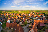 Aerial view of Mönchsondheim, Kitzingen, Lower Franconia, Franconia, Bavaria, Germany, Europe