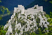 Frankreich, Aude, Lapradelle Puilaurens, die Burg