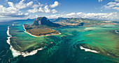 the famous Underwater Waterfall at Le Morne in the south coast, Unesco World Heritage Site, Mauritius, Indian Ocean, Africa