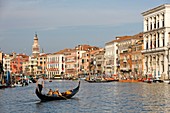 Italien, Venetien, Venedig, UNESCO-Weltkulturerbe, Stadtteil San Marco, Canal Grande bei Rialto