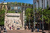 Italy, Lombardy, Milan, monument dedicated to Sandro Pertini via Manzoni street