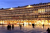 Italy, Veneto, Venice, listed as World Heritage by UNESCO, San Marco square by night