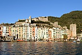 Italy, Liguria, Cinque Terre, Cinque Terre National Park listed as World Heritage Site by UNESCO, Portovenere located in the Gulf of the Poets