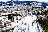 Trainingsgelände der Skispringer in Oberstdorf, Allgäu, Deutschland