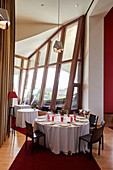 Restaurant, Marques de Riscal winery, building by Frank O. Gehry, Elciego, Alava, Rioja Alavesa, Basque Country, Spain, Europe
