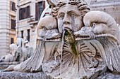 Delphinbrunnen, 1575 von Giacomo della Porta im Auftrag von Papst Gregor XIII. Boncompagni, Piazza della Rotonda, Rom, Latium, Italien, entworfen