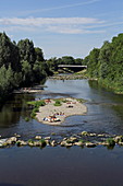 Wertach, Thelottviertel, Augsburg, Schwaben, Bayern, Deutschland