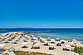 Sunbathing in Corona times, Heraklion, Crete, Greece