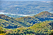 View from the Mount of Olives over the Rhine to Rolandseck, Siebengebirge, Germany