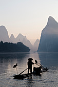 Cormorant Fisherman on River Li\nGuilin Region\nGuangxi, China\nLA008383