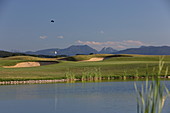 Golf course Valley, Holzkirchen, Upper Bavaria, Bavaria, Germany