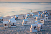 Beach chairs on the west beach of Kampen, Sylt, Schleswig-Holstein, Germany