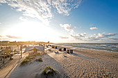 View of the beach bar in Heiligenhafen, Baltic Sea, Ostholstein, Schleswig-Holstein, Germany