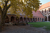 Autumn at the Chorin monastery in Barnim in Brandenburg