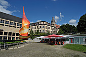&quot;Flame of the Revolution&quot; in downtown Halle (Saale) am Hansering, Halle an der Saale in Saxony-Anhalt