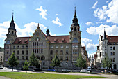 Downtown Halle (Saale) in Saxony-Anhalt