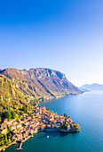 Luftaufnahme von Varenna, Comer See, Lombardei, Italien, Europa