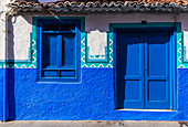 Spain,Canary Islands,Tenerife,Valle de La Orotava,Puerto de La Cruz,colourful houses in the old town