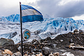 Argentinischer Teil von Patagonien, Provinz Santa Cruz, Nationalpark Los Glaciares, Wanderer auf dem Perito-Moreno-Gletscher