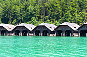 Königssee lake, Berchtesgaden National Park, Schönau am Königssee village, Berchtesgadener Land district, Oberbayern Region, Bavaria, Germany