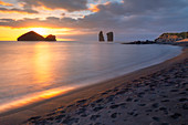 Beach and rocks at Mosteiros, Sao Miguel, Azores, Portugal
