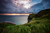 Sunset at O'Brien's Tower, Doolin, Clare, Ireland, Northern Europe 