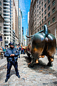 Charging Bull, auch Wall Street Bull, New York City, Manhattan, USA, Nordamerika
