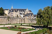 Park und Gärten des Château De L'hermine, Vannes, Morbihan, Bretagne, Frankreich