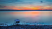 Sonnenuntergang am Starnberger See, St. Heinrich, Bayern, Deutschland