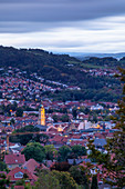 Blick vom Burschenschaftsdenkmal auf einen Teil der Altstadt von Eisenach, Thüringen, Deutschland, Europa