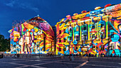 Festival of lights Berlin 2020, Bebelplatz, Hedwigskirche, Hotel de Rome, Berlin, Deutschland