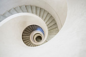 Spiral staircase, Museum Unterlinden, Musée Unterlinden, new building by the architects Herzog and de Meuron, Colmar, Alsace, France