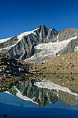 Großglockner spiegelt sich in Bergsee, Glocknergruppe, Nationalpark Hohe Tauern, Kärnten, Österreich