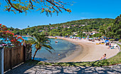 Ossos (Bones) Beach - Buzios\n\nArmação dos Búzios , often referred to as just Búzios, is a resort town and a municipality located in the state of Rio de Janeiro, Brazil. In 2012, its population consisted of 23,463 inhabitants and its area of 69 km². Today, Búzios is a popular getaway from the city and a worldwide tourist site, especially among Brazilians and Argentinians.\n\nIn the early 1900s Búzios was an almost unkown village of fishermen. It remained as such until 1964, when the French actress Brigitte Bardot visited Búzios, since then Búzios became popular with the Carioca’s high society, wh