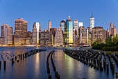Stadtzentrum und Finanzsilhouette von Manhattan, New York, USA