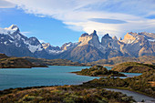 Chile, Magallanes, Torres del Paine, national park, Cuernos del Paine, Lago Pehoe, 