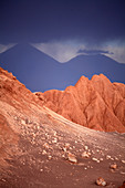 Chile, Antofagasta Region, Atacama Desert, Valle de la Luna, Volcano Licancabur, 