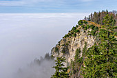 The Sonnenspitz above the clouds, Kochel am See, Upper Bavaria, Bavaria, Germany, Europe